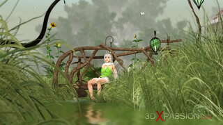 Vruć seks! Napaljena lijepa vila i gnome u selu